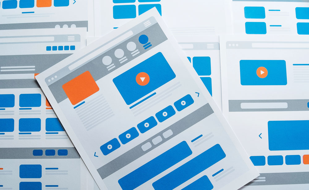 Physician website wireframe